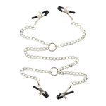 Зажимы для сосков и половых губ Notabu на цепочке, серебристые