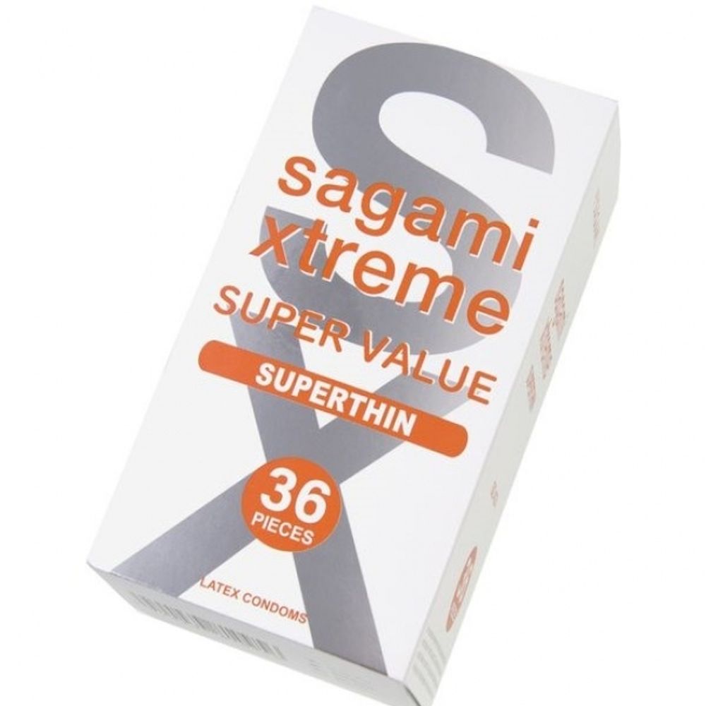 Презервативы Sagami, xtreme, 0.04, латекс, 19 см, 5,4 см, 36 шт.