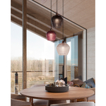 Светильник подвесной каскадный aurora, D50 см, сливовый/серый/прозрачный