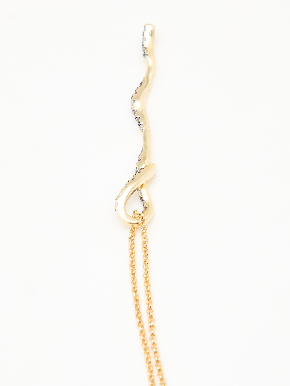 Massimo Dutti Подвеска со стразами, золотистый