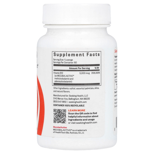 Seeking Health, Метил B12 5000, 5000 мкг, 60 пастилок