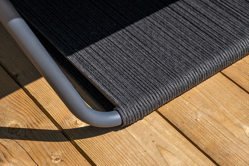 "Канны" модульная угловая лаунж-зона из роупа (веревки), цвет темно-серый