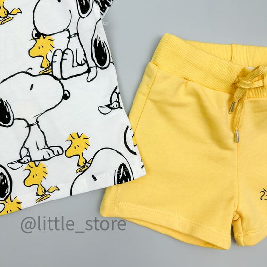 Комплект "Снупи" белый/желтый