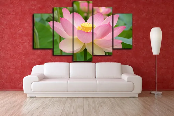 Модульная картина "Лотос розовый"