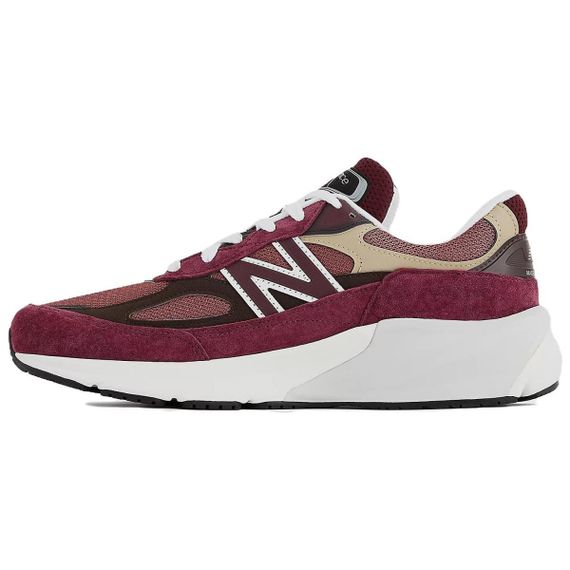 New Balance NB 990 V6 Бежевые кроссовки Низки Бургундский Юнисекс