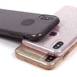 Чехол ТПУ с блестками для iPhone XS, 010028 Голубой