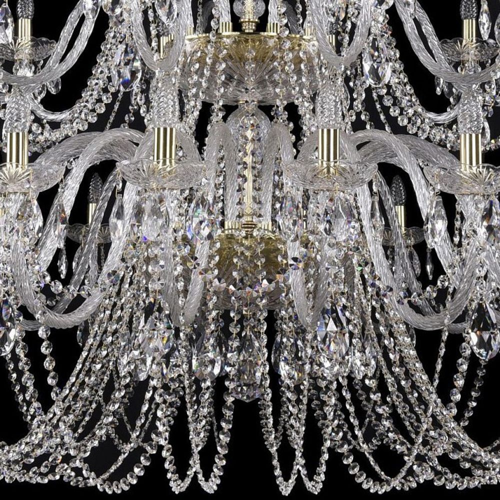 Подвесная люстра Bohemia Ivele Crystal 1402 1402/20+10+5/530/h-206/3d/G