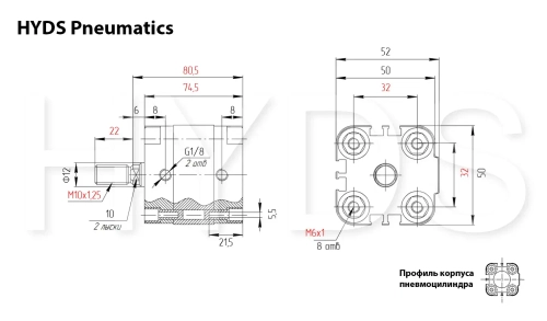 ADVU-32-30-A-P-A Пневмоцилиндр