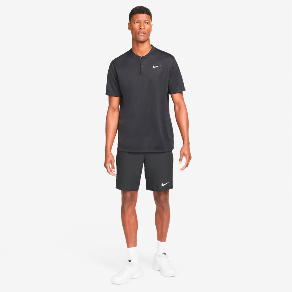 Мужское теннисное поло Nike Dri-Fit Blade Solid Polo Men - Black