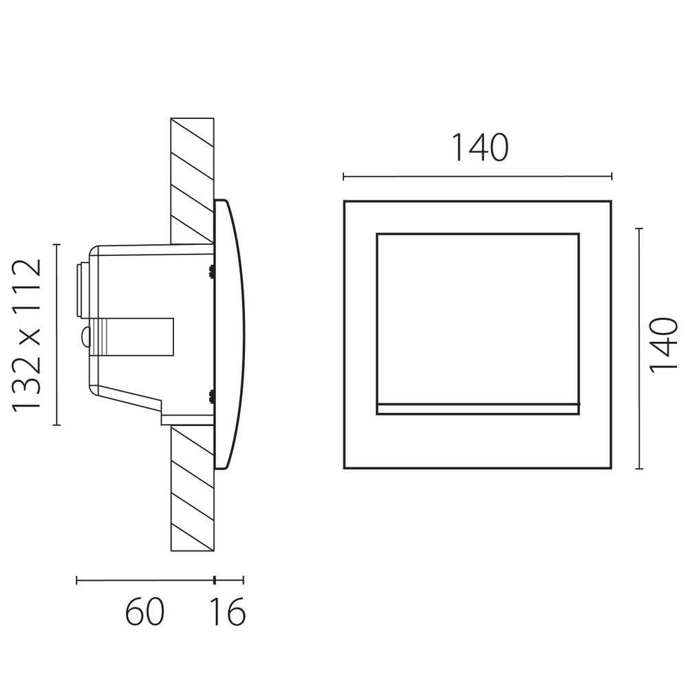 383674 Светильник ESTRA LED 5W 250LM 120G ЧЕРНЫЙ 4000K IP55