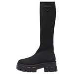 PRADA Monolith Knee High Boots 5.5cm Women"s Black