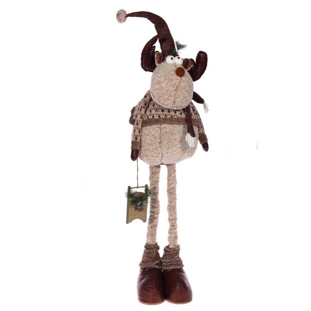 GAEM Игрушка набивная "Лось" (телескопич.), L42 W32 H155 см/ L42 W32 H111 см