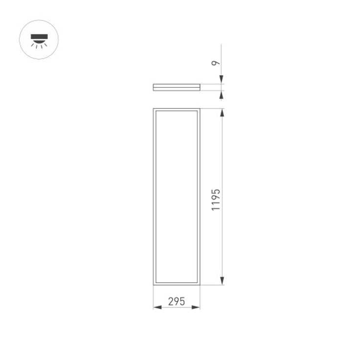 Встраиваемая светодиодная панель Arlight DL-Intenso-S300x1200-40W White6000 036237