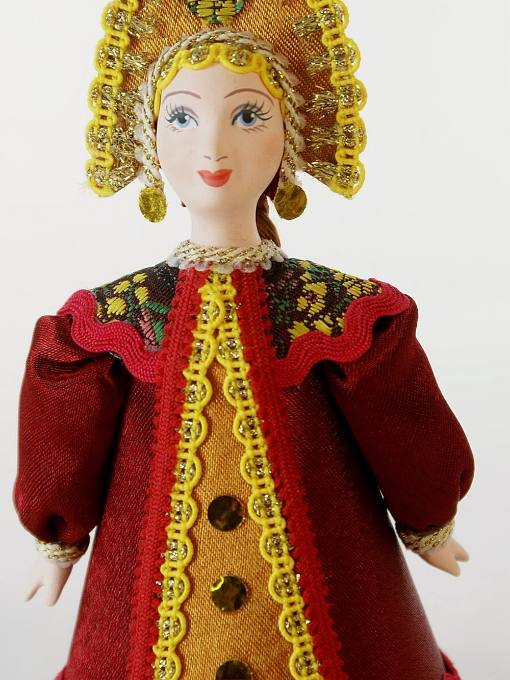 Кукла коллекционная Потешного промысла девушка в русском костюме  (стилизация).