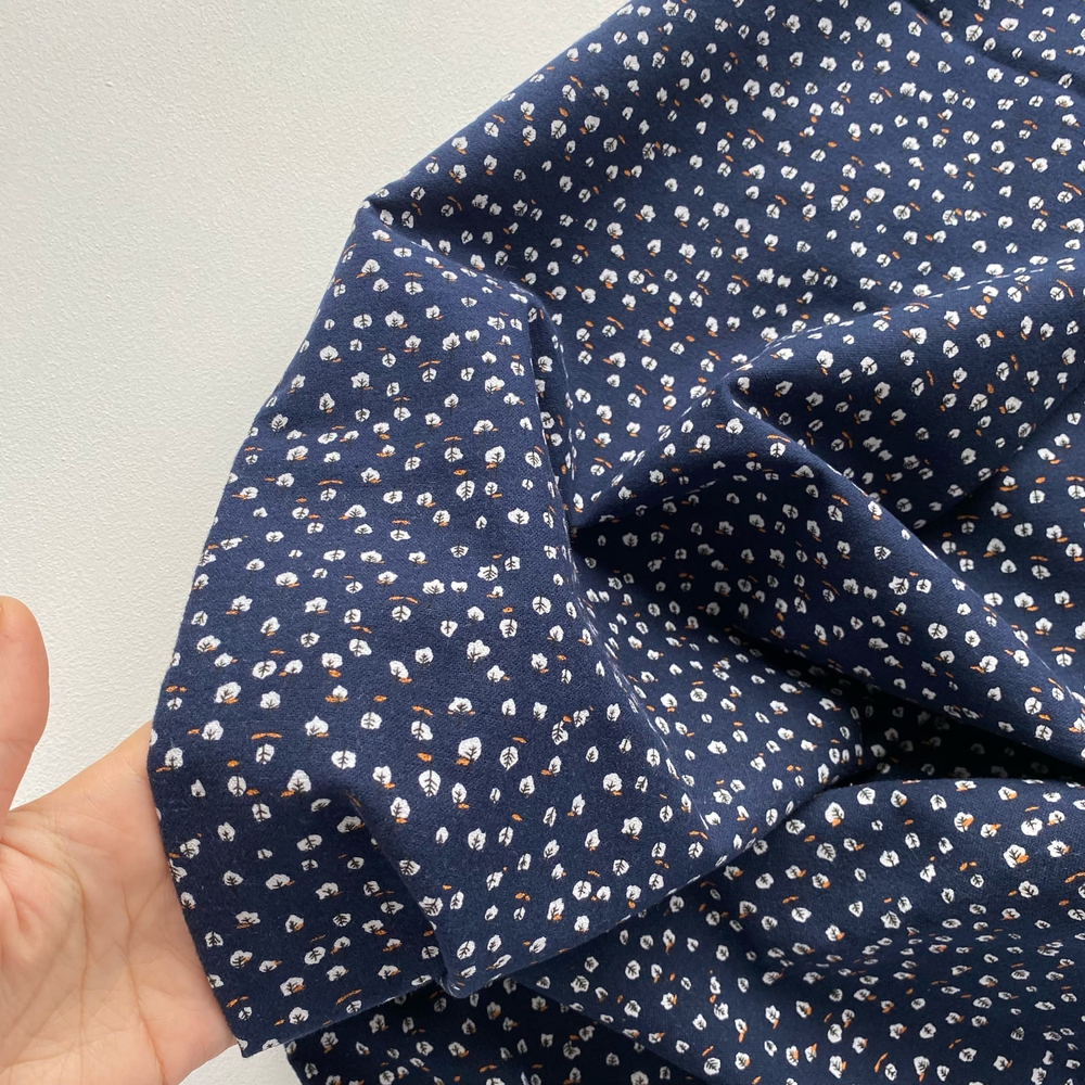 Фланель Деревья на синем фоне