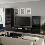 Комбинация для хранения ТВ - IKEA BESTÅ/BESTA, 193x42x300см, черный, БЕСТО ИКЕА