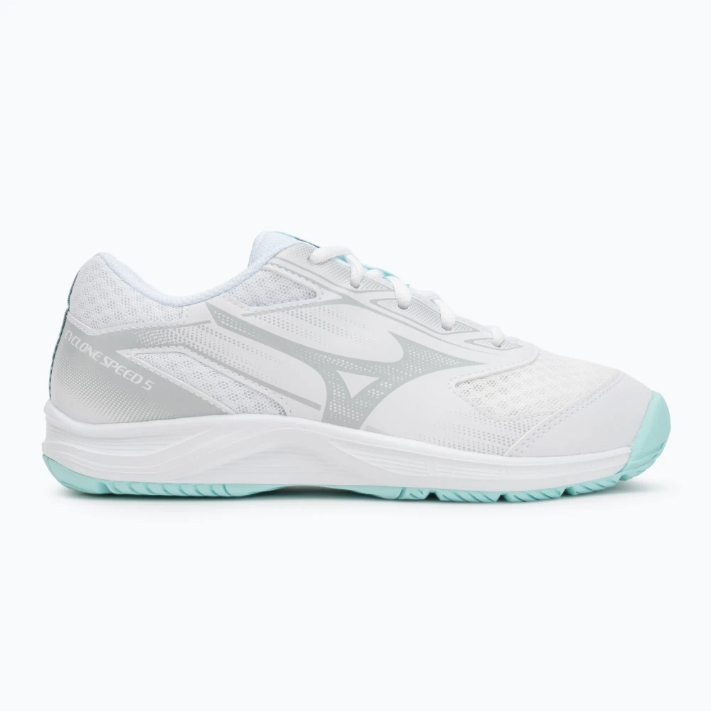 Женские Кроссовки волейбольные Mizuno Cyclone Speed 5 white/blue tint
