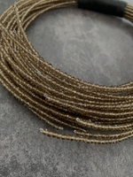 Колье "лапы", венецианское стекло бисерной огранки, цвет раухтопаз