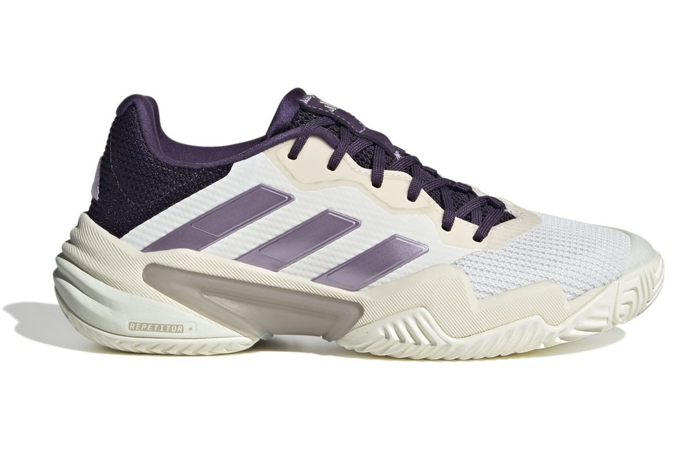 Женские Кроссовки теннисные Adidas Barricade 13 W - core white/powder plum/aurora plum