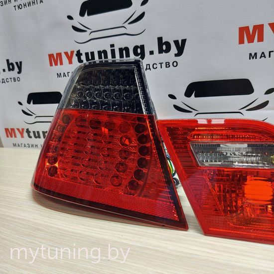 Задние фонари Bmw 3 E46 red smoke led