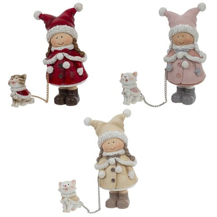 GAEM Фигурка декоративная "Девочка", L7 W6 H11,5 см, 3в.