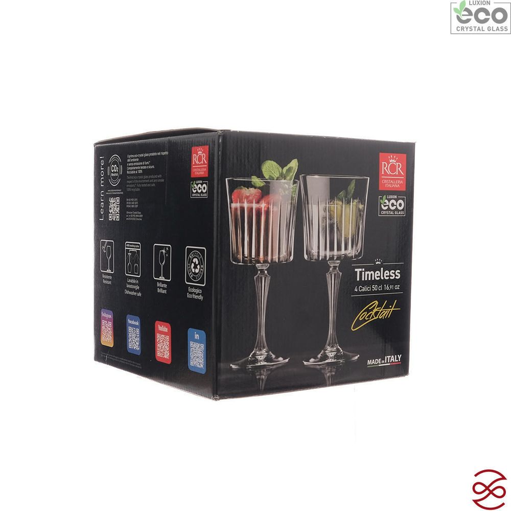 Набор бокалов для напитков RCR Timeless COCKTAIL 500 мл (4 шт)
