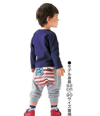 Штаны детские с принтом американского флага и надписями