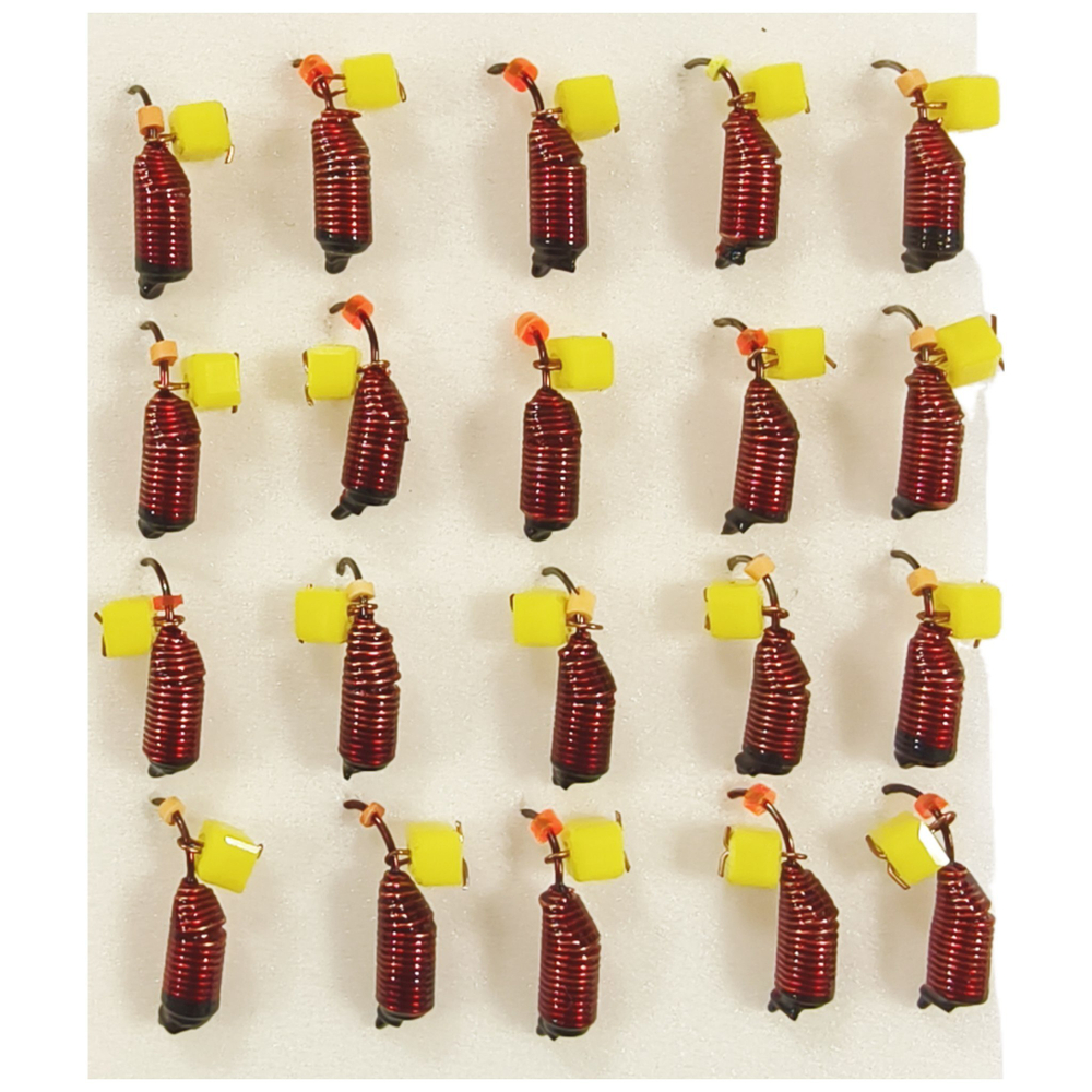 Мормышки Ручейник d 3мм. 0.8гр. Вольфрам. Сырный кубик (набор 20 штук)