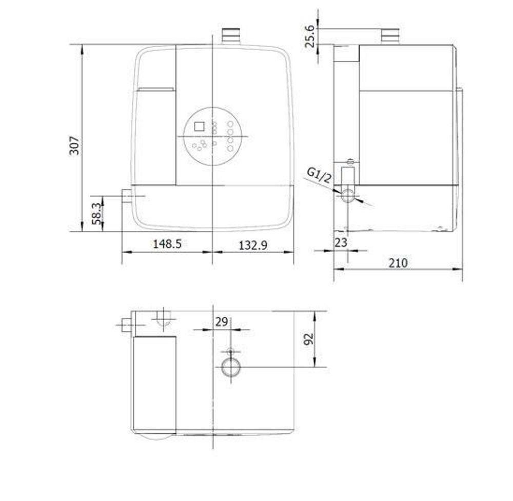 Сушилка сенсорная многофункциональная 1200 W алюминий CONCEPT3 01901.S матовый