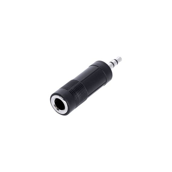 Adam Hall K4AJF3MM3 - адаптер TRS 6.3 mm stereo (F) - TRS 3.5 mm stereo (M), черный