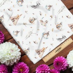 Ткань блэкаут вигвамы и еноты