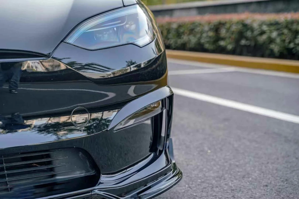 Обвес для Tesla Model S Refresh / Рестайлинг 2021+ Тесла С диффузор губа переднего бампера боковые юбки спойлер