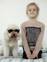 Костюм для девочки бежевый в школу