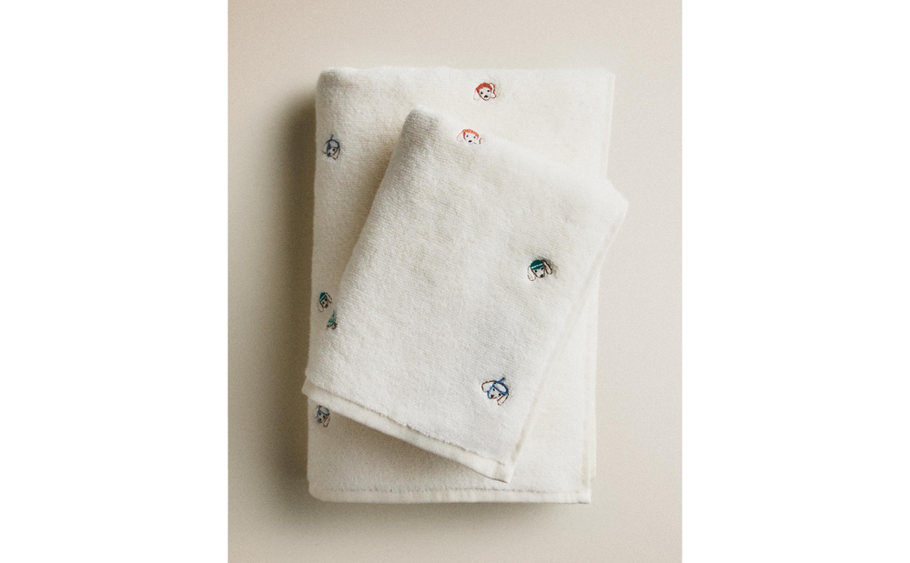 Zara Home Полотенце для лица и рук из хлопка, экрю