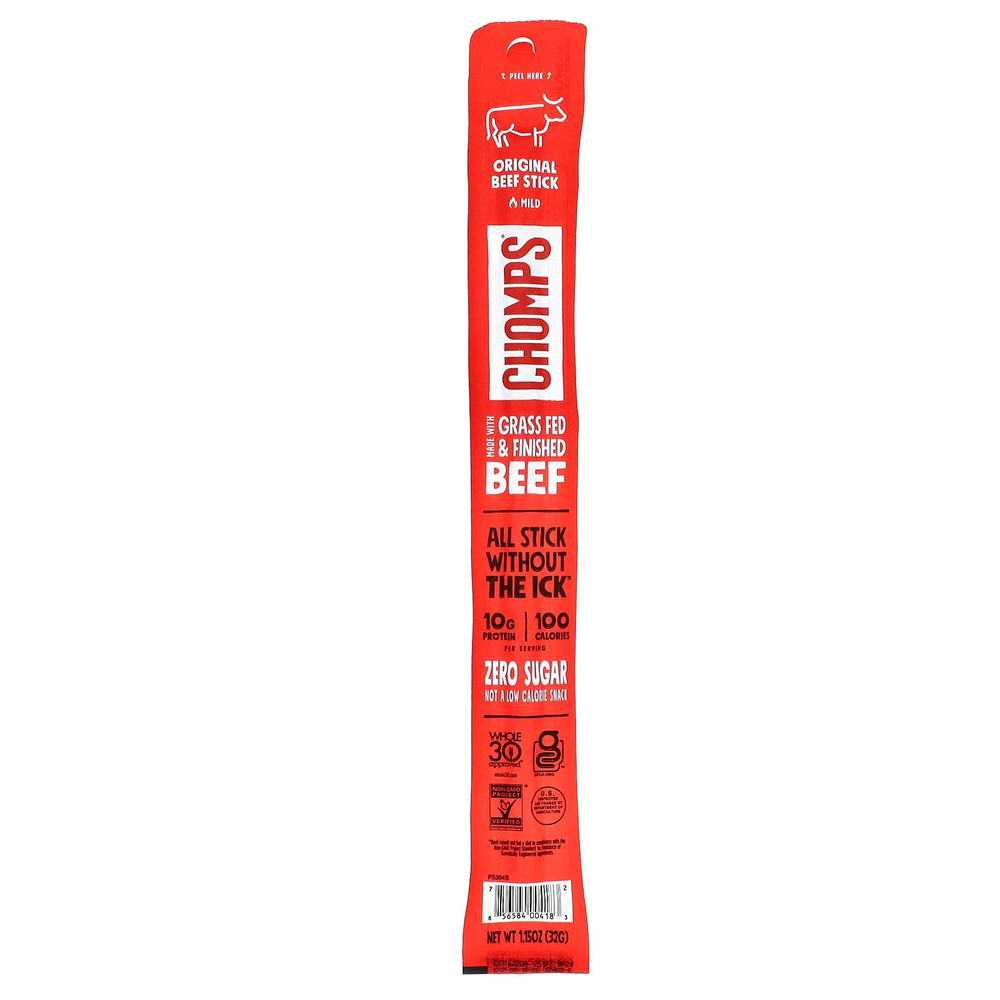 Chomps, Beef Sticks, Original, Mild, 10 Pack, 1.15 oz (32 g) Each