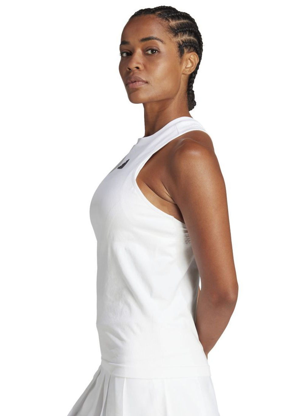 Женский топ теннисный Adidas Y-Tank Pro - белый