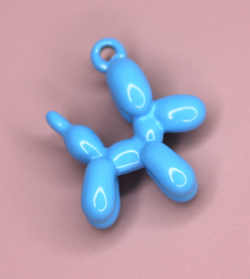 Подвеска пудель синий 12х11 мм