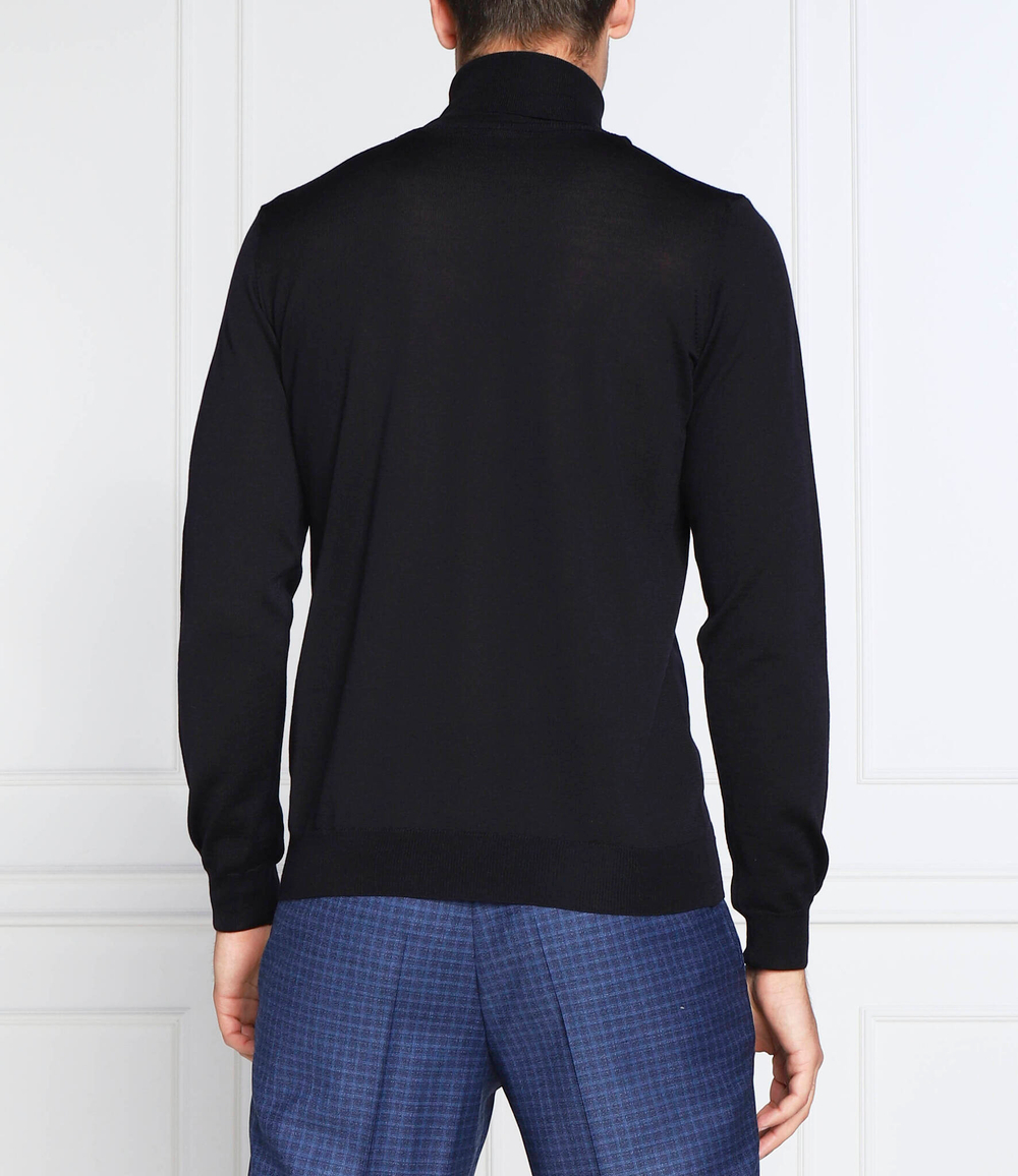 Хлопковый гольф cole rollneck Oscar Jacobson - темно-синий(65028023)