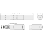 Карниз для ванной Сунержа прямой / L 1700