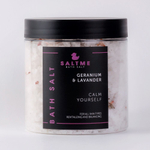 SALTME Соль для ванны с натуральным эфирным маслом Герань & лаванда, 600 г/в подарок/с магнием/ морская соль