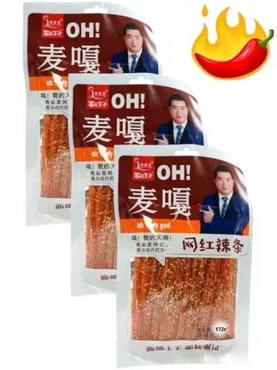 Острые азиатские снеки с кунжутом 172 г * 3 шт