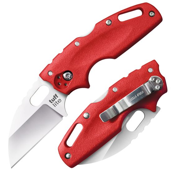 Складной нож Cold Steel 20LTR Tuff Lite Plain Edge Red c клинком из стали AUS-8A, рукоять Grivory (Griv-Ex)