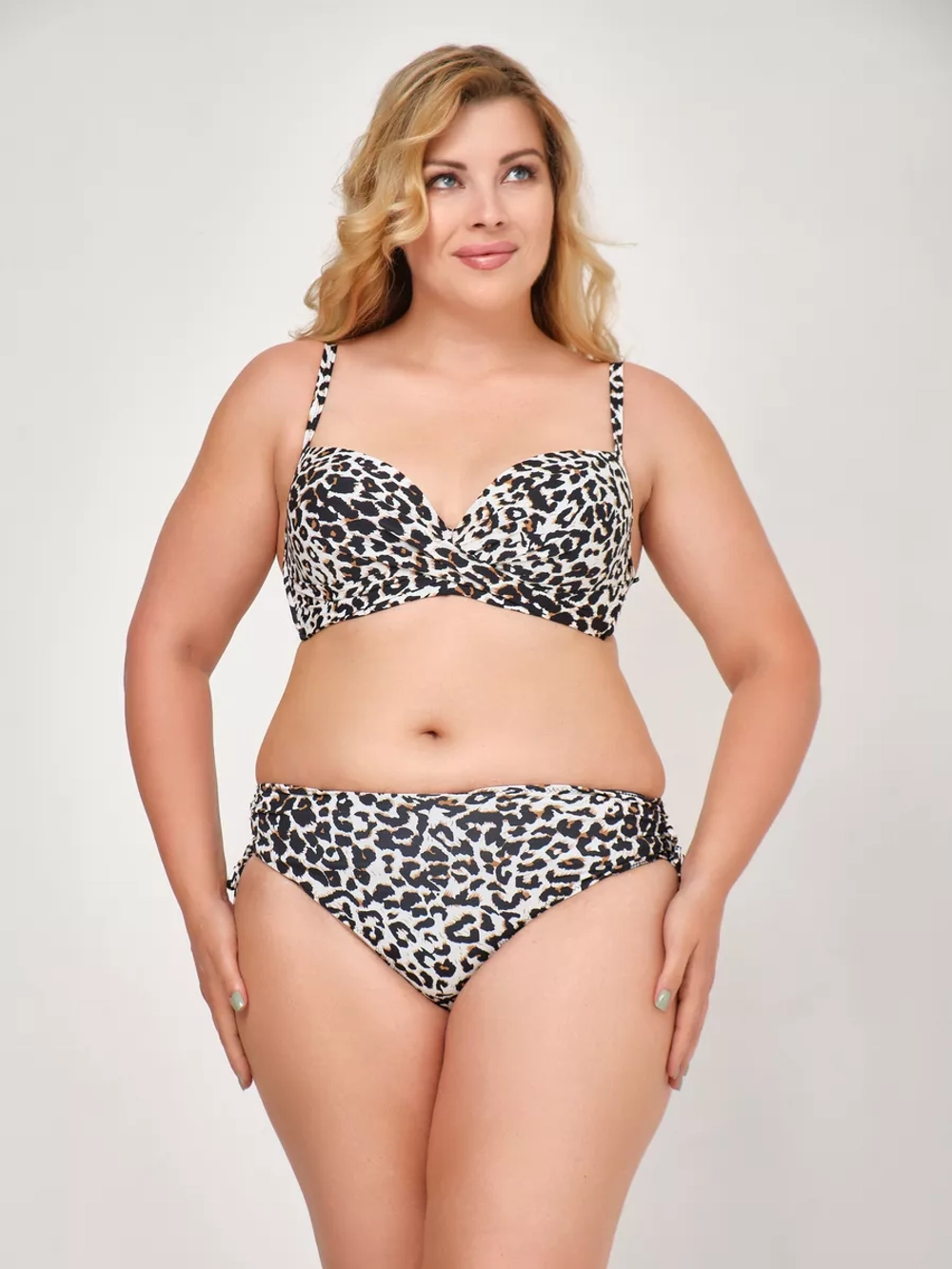 купальник большие размеры для бассейна леопардовый