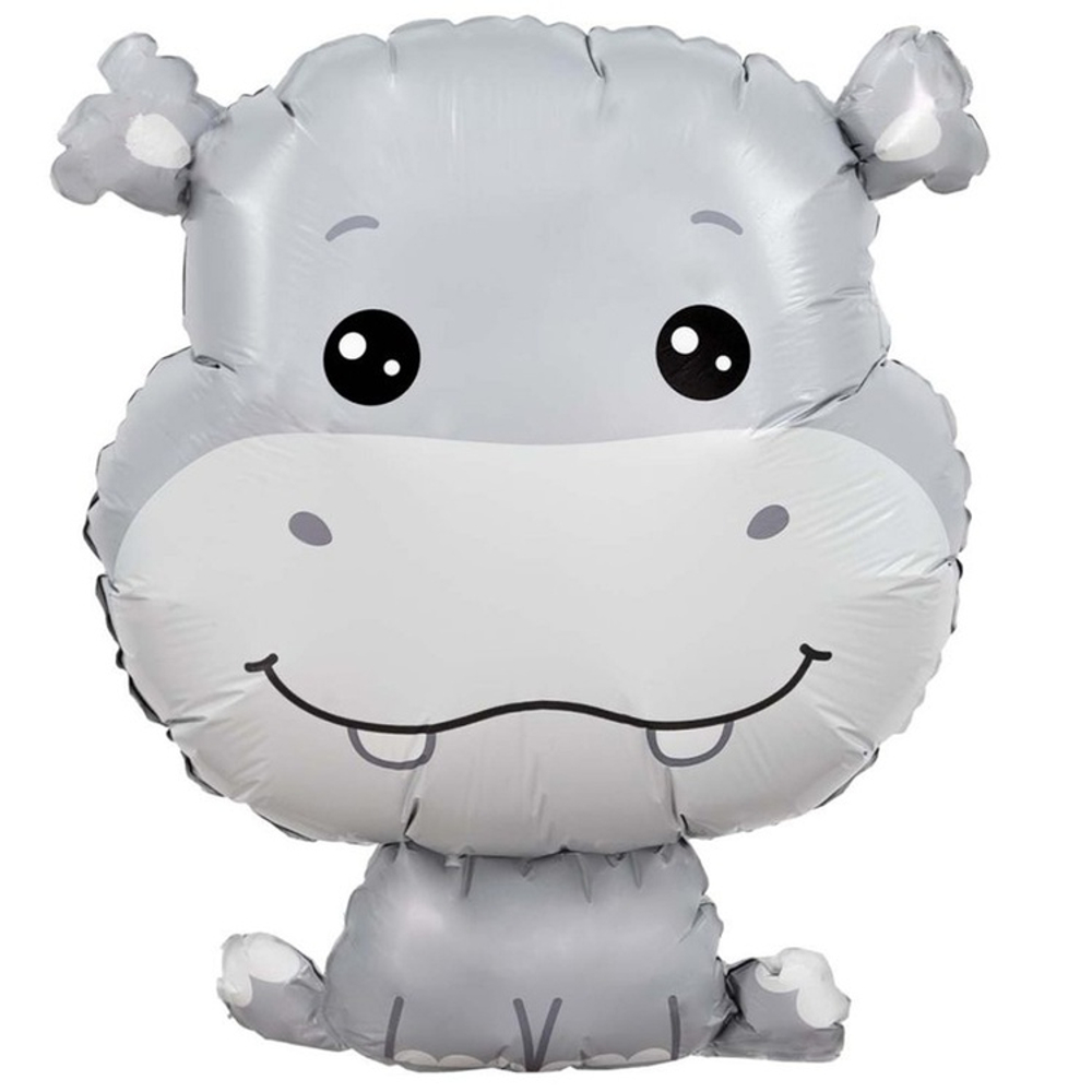 Шар Фольгированный Бегемотик (Ассорти)