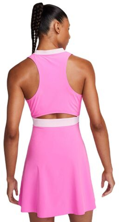 Теннисное платье Nike Court Dri-Fit Advantage Club Dress - playful pink/white