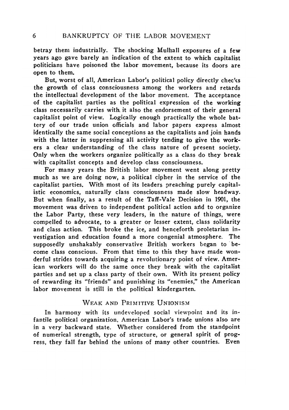 The bankruptcy of the American labor movement | William Z. Foster