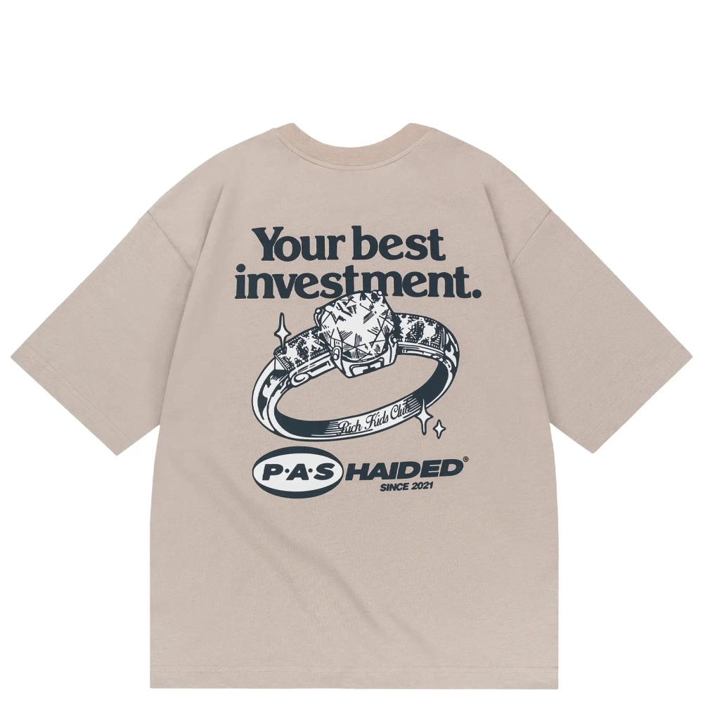 Футболка Haided Investment RLXD HW TEE, Серо-бежевый