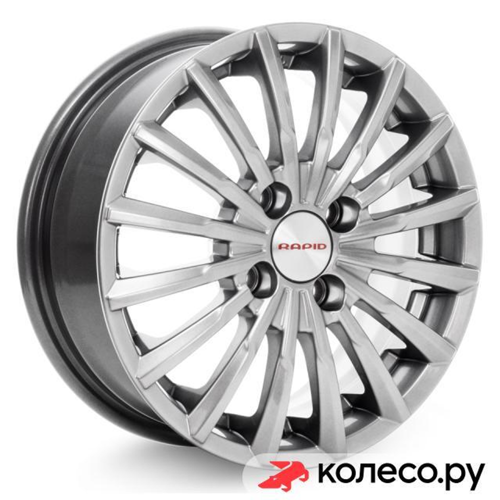 Акцент (КС641) 5.5x14/4*100 D67.1 ET39 Дарк платинум