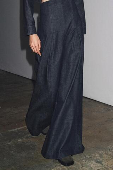 ZARA ДЖИНСЫ WIDE LEG С ОЧЕНЬ ВЫСОКОЙ ПОСАДКОЙ — ZW COLLECTION, СИНИЙ