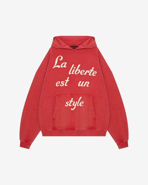 Худи Bruler d'Amour Temps de Liberté красное